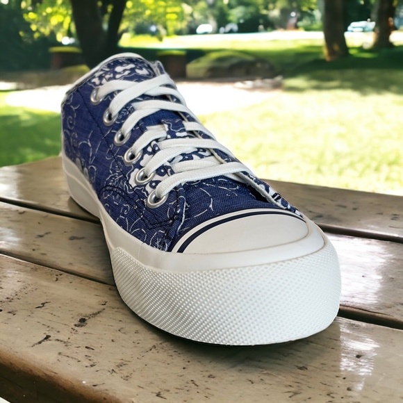 Pro Keds Blue Floral Canvas Sneaker Mens 5M 6M | Womens 7M 8M - Picture 4 of 16